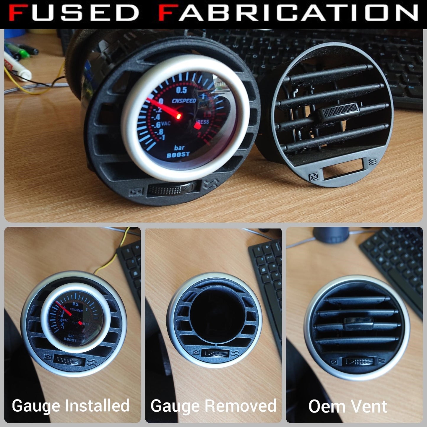 hyundai coupe / tuscani / tiburon aftermarket vent gauge